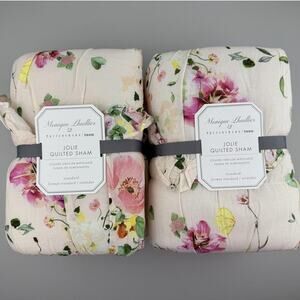 Monique Lhuillier Pottery Barn Teen Jolie Quilted Sham Standard Set of 2 Floral